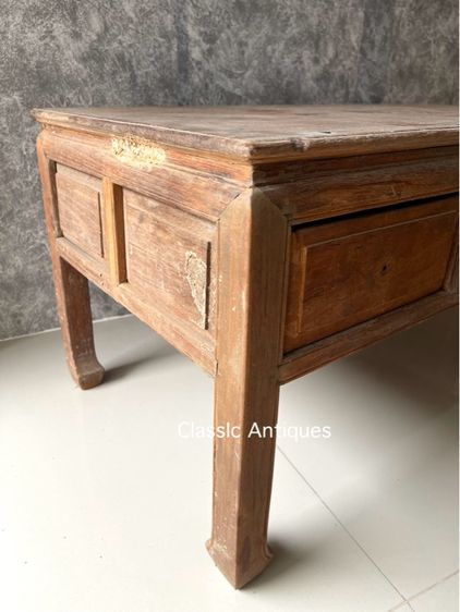 ตั่งขาคู้ มีลิ้นชัก ไม้สักโบราณเก่าสะสม รูปที่ 5