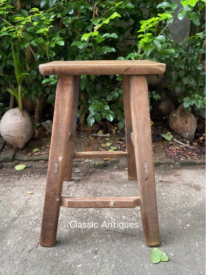 เก้าอี้ ไม้สัก เข้าสลัก เก่าโบราณสะสม รูปที่ 2