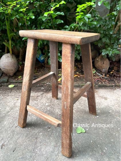 เก้าอี้ ไม้สัก เข้าสลัก เก่าโบราณสะสม รูปที่ 5