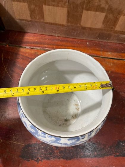 กระโถน ลายคราม ลายแปดเซียน เก่าสะสม รูปที่ 18