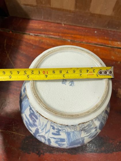 กระโถน ลายคราม ลายแปดเซียน เก่าสะสม รูปที่ 16