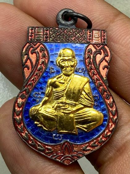 เหรียญหลวงพ่อจง ลงยา หน้ากากทอง