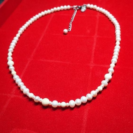 🔖สร้อยคอมุกแท้ คั่นวัสดุธรรมชาติ แบรนด์ V de B งานนอก รูปที่ 10