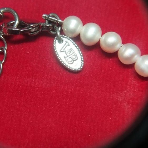 🔖สร้อยคอมุกแท้ คั่นวัสดุธรรมชาติ แบรนด์ V de B งานนอก รูปที่ 7