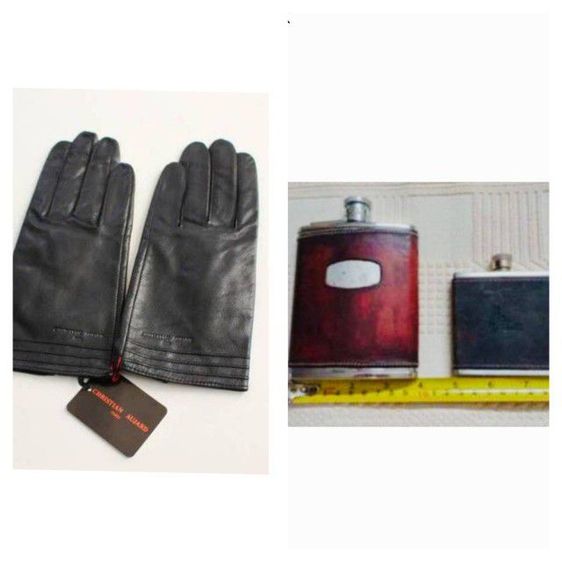 ถุงมือ แบนร์  หนังแท้  ขวดแสตรเลส