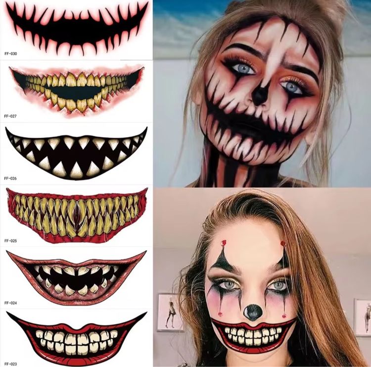 Sticker tattoo halloween แยกแผ่น รูปที่ 13