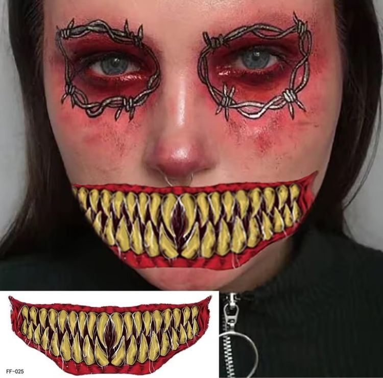 Sticker tattoo halloween แยกแผ่น รูปที่ 9
