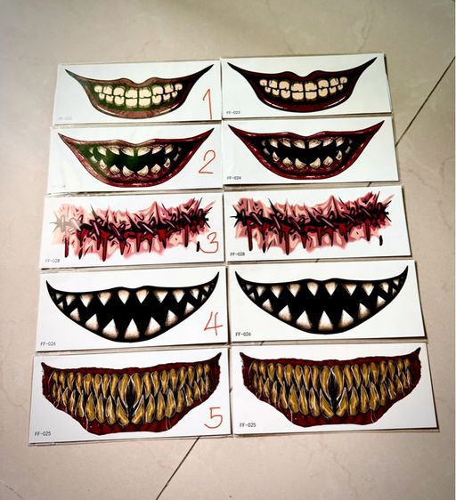 Sticker tattoo halloween แยกแผ่น รูปที่ 7