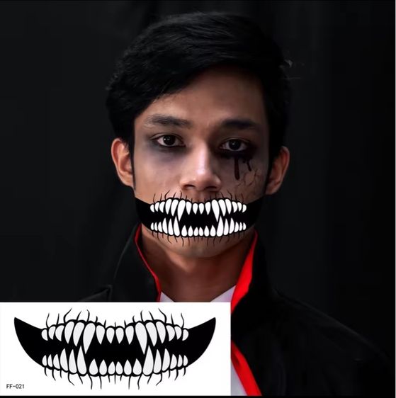 Sticker tattoo halloween แยกแผ่น รูปที่ 8