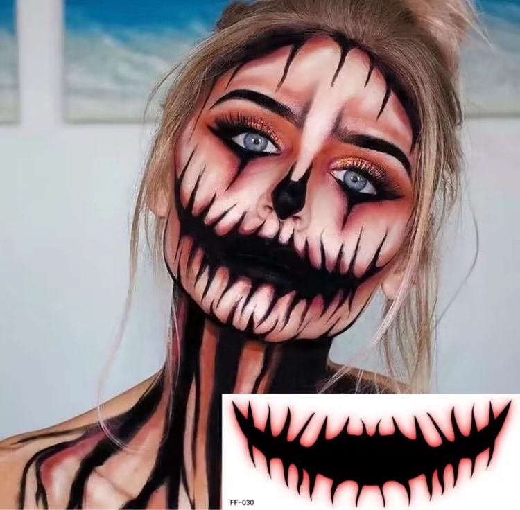 Sticker tattoo halloween แยกแผ่น รูปที่ 10
