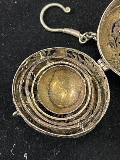 กระดิ่ง กำยาน หงส์มังกรคู่ กะไหล่เงิน  รูปที่ 11