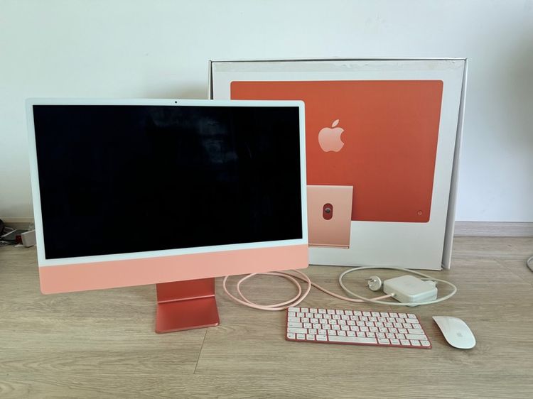 Imac 24 นิ้ว สีส้ม ชิป M1 Ram 8gb ssd 1 TB สภาพใหม่มาก รูปที่ 3