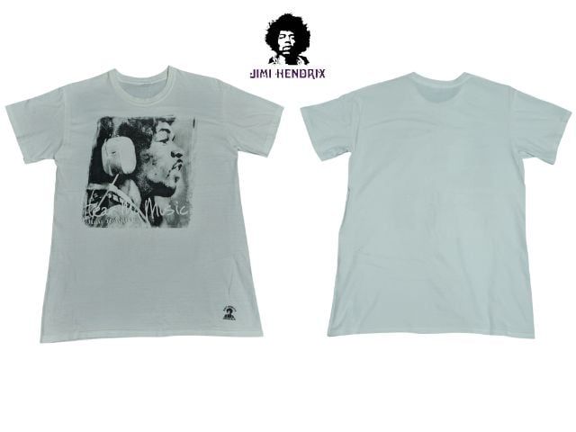 เสื้อยืดแขนสั้น Jimi Hendrix (AUTHENTIC) ลิขสิทธิ์แท้ทำลายเก่า