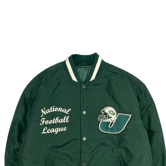 เสื้อแจ็คแก็ค NEW YORK JETS งานปักทั้งตัว แท้ 💯 size L วัดจริงขนาดอก 23.5 ยาว 26.5 สภาพใหม่มาก ตัดเย็บดีมากดีเทลดี ทรงสวย มีซัปใน หายากครับ รูปที่ 4