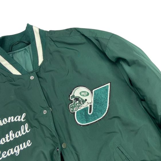 เสื้อแจ็คแก็ค NEW YORK JETS งานปักทั้งตัว แท้ 💯 size L วัดจริงขนาดอก 23.5 ยาว 26.5 สภาพใหม่มาก ตัดเย็บดีมากดีเทลดี ทรงสวย มีซัปใน หายากครับ รูปที่ 6
