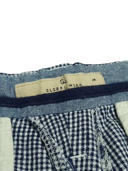 กางเกงผ้าขาสั้นลำรอง ผ้าฝ้ายลายสก๊อต แบรนด์ Gu GLOBAL WORK Size M รูปที่ 8