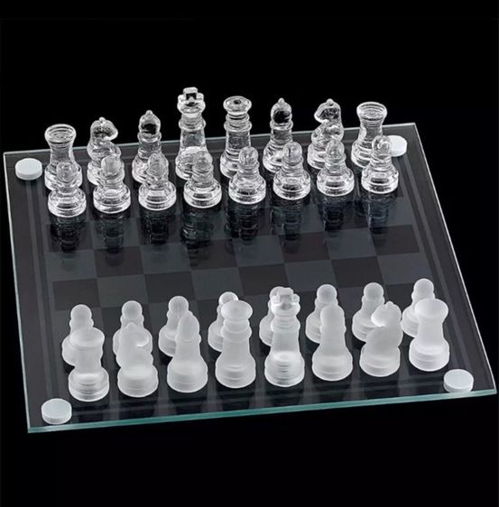 ชุดหมากรุก แก้วขุ่นใส ชุดเล็ก ใหม่ รูปที่ 5