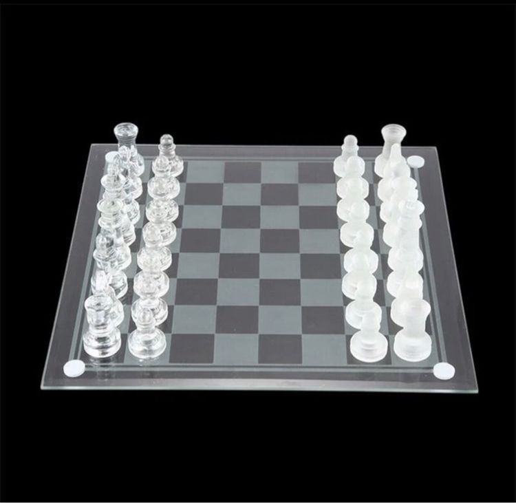 ชุดหมากรุก แก้วขุ่นใส ชุดเล็ก ใหม่ รูปที่ 4
