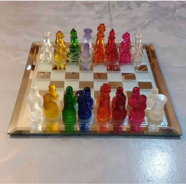 ชุดหมากรุก แก้วสี ชุดเล็ก ใหม่ รูปที่ 5