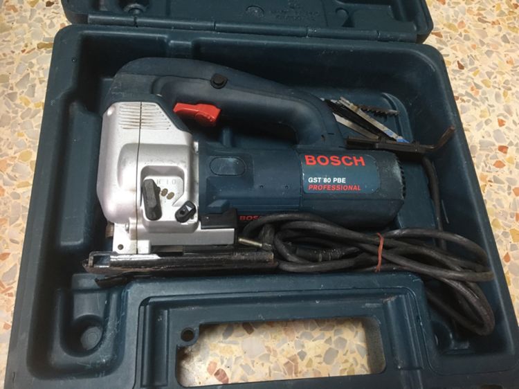 อุปกรณ์เครื่องมือช่าง เลื่อยฉลุไฟฟ้า BOSCH GST 80 PBE สภาพดีสวยพร้อมกล่องพร้อมใช้งานปรับสปีดช้าเร็วได้แท้