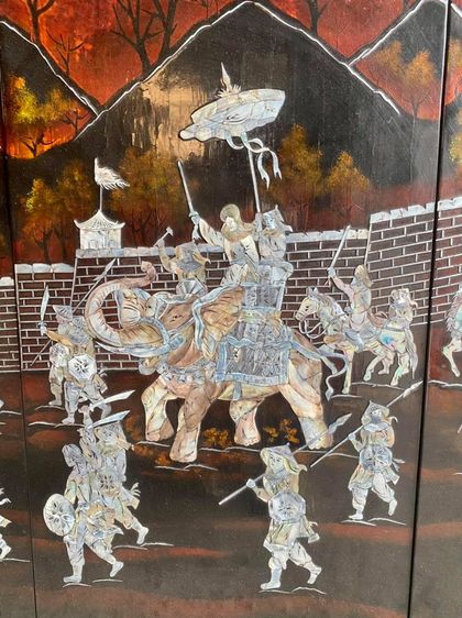 รูปภาพไม้ประดับมุกนักรบโบราณ รูปที่ 4