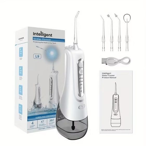   เครื่องฉีดทำความสะอาดซอกฟัน Water Flosser ที่ฉีดทำความสะอาดช่องปาก ขจัดคราบพลัค ป้องกันและรักษาโรคเหงือกอักเสบ เหงือกบวม ฟันผุ ลดกลิ่นปาก  รูปที่ 10