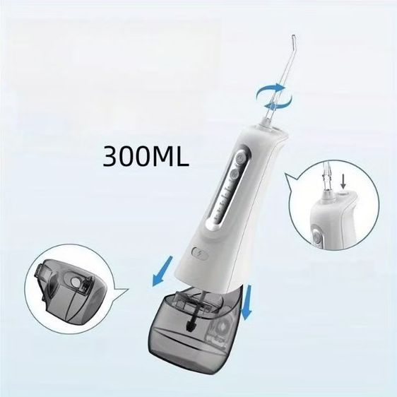   เครื่องฉีดทำความสะอาดซอกฟัน Water Flosser ที่ฉีดทำความสะอาดช่องปาก ขจัดคราบพลัค ป้องกันและรักษาโรคเหงือกอักเสบ เหงือกบวม ฟันผุ ลดกลิ่นปาก  รูปที่ 12