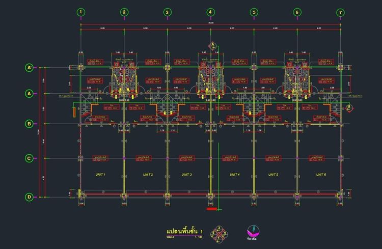 ขายแบบ Auto cad อาคาร 3 ชั้น รูปที่ 2