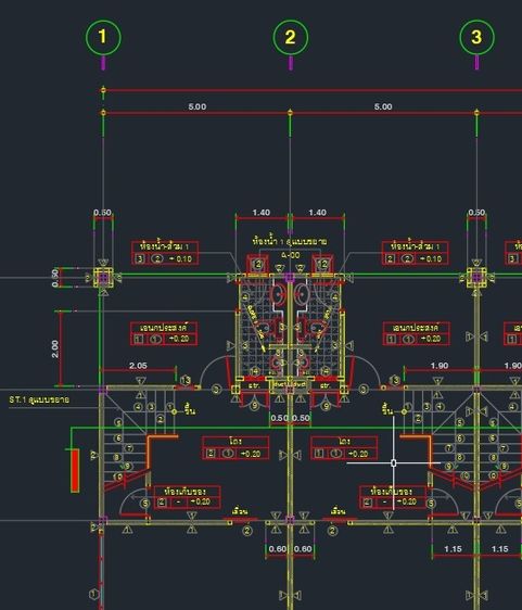 ขายแบบ Auto cad อาคาร 3 ชั้น รูปที่ 3