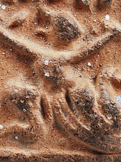 พระหลวงพ่อปาน วัดบางนมโค พิมพ์ หนุมานหาวเป็นดาว เป็นเดือน เนื้อดิน อุดผงเดิมๆ รูปที่ 8