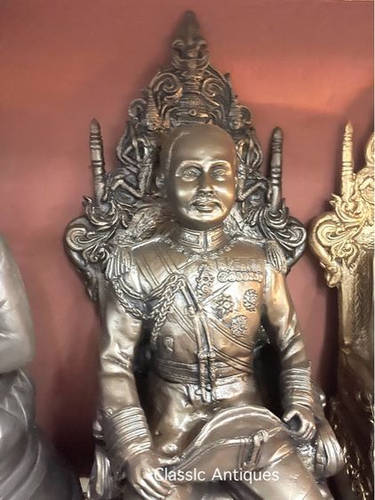 รูปปั้น เสด็จพ่อ ร.5 ทองเหลือง สะสม รูปที่ 2