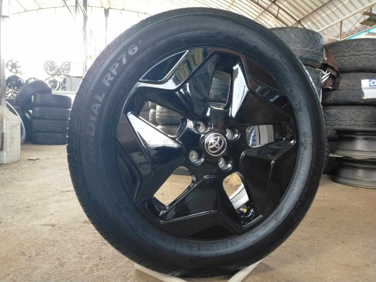 แม็กขอบ16 สีอบpowder coat พร้อมยางwestlake 195 60 16 ปี24 ใส่ yaris vios ได้ทุกรุ่นตุ่มหน้ายางยังอยู่ทุกเส้น ยางไทย รูปที่ 3