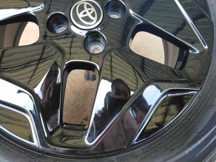 แม็กขอบ16 สีอบpowder coat พร้อมยางwestlake 195 60 16 ปี24 ใส่ yaris vios ได้ทุกรุ่นตุ่มหน้ายางยังอยู่ทุกเส้น ยางไทย รูปที่ 6