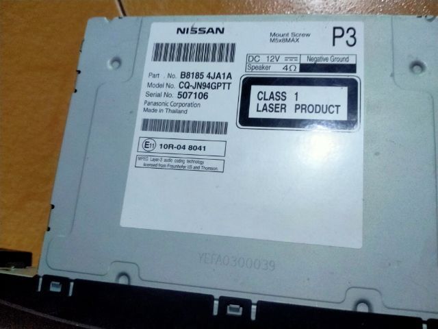 วิทยุเดิมแท้ถอดกระบะนิสสันนาวาล่าปี17 รูปที่ 8