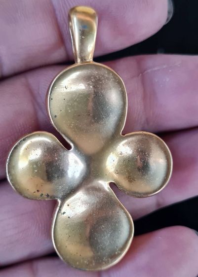 จี้มองวินเทจ รูปดอกได้ ฝังเพชร CZ จากอิตาลี สภาพสวยงามมาก รูปที่ 2