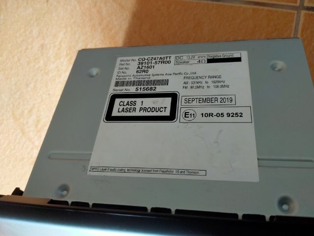 วิทยุเดิมแท้ถอดซูซูกิสวิฟท์ปี18 รูปที่ 4