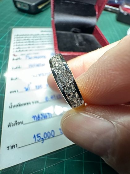 แหวนเพชรเเท้ แบบฝังสอด รูปที่ 8