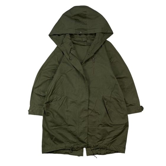 เขียว อื่นๆ เสื้อแจ็คเก็ต | เสื้อคลุม ฟรีไซส์ แขนยาว เสื้อคลุมมีฮู๊ดแนวทหารสวยใส่สบายกันลมกันแดดกันหนาว