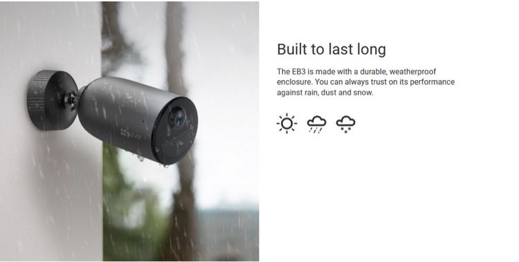 กล้องวงจรปิดภายนอก พร้อมแผงโซล่า Smart IP Camera 3.0MP EZVIZ EB3 Solar Panel รูปที่ 7