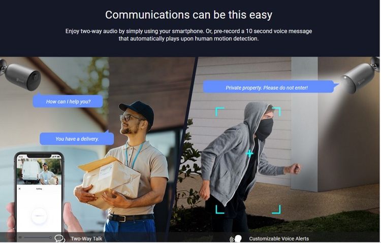 กล้องวงจรปิดภายนอก พร้อมแผงโซล่า Smart IP Camera 3.0MP EZVIZ EB3 Solar Panel รูปที่ 13