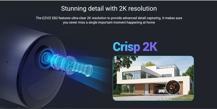กล้องวงจรปิดภายนอก พร้อมแผงโซล่า Smart IP Camera 3.0MP EZVIZ EB3 Solar Panel รูปที่ 9
