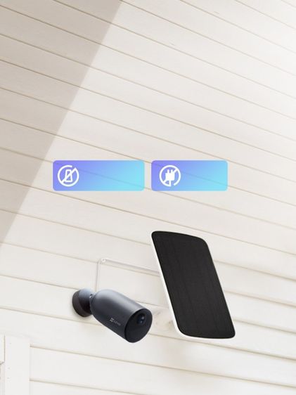 กล้องวงจรปิดภายนอก พร้อมแผงโซล่า Smart IP Camera 3.0MP EZVIZ EB3 Solar Panel รูปที่ 8