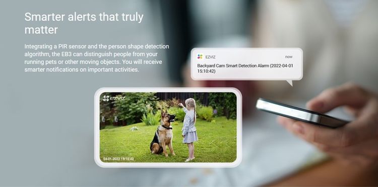 กล้องวงจรปิดภายนอก พร้อมแผงโซล่า Smart IP Camera 3.0MP EZVIZ EB3 Solar Panel รูปที่ 11
