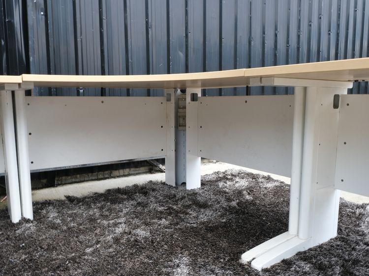 ชุดโต๊ะทำงานผู้บริหาร 3 ชิ้นต่อกัน ขาเหล็ก ท็อปหน้าไม้ ยี่ห้อ Rockworth  รูปที่ 11