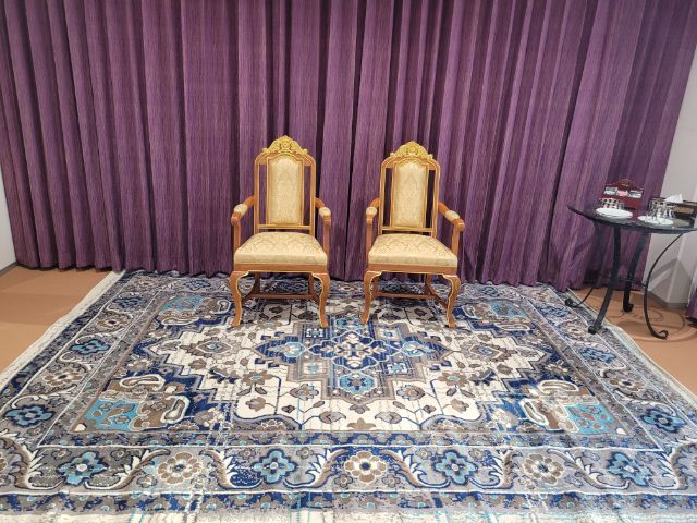 พรมรองพระบาทรับเสด็จเปอร์เซีย​ใช้งานห้องรับเสด็จ​สมเด็จ​พระ​เทพ​ส่งฟรี รูปที่ 3