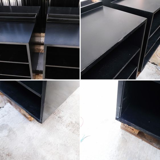 เซ็ตชั้นไม้วางสินค้าใบใหญ่ แบบ 2 ฝั่ง ฝั่งละ 3 ช่อง ช่องละ 3 ชั้นวาง (มีสีขาวและสีดำ) รูปที่ 6