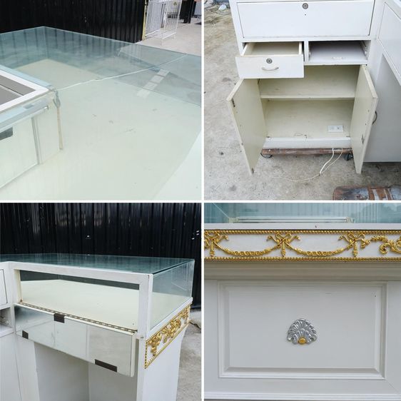 ตู้จิวเวอรี่ ตู้ขายเครื่องประดับ ตู้เพชร ตู้โชว์สินค้า ตู้มุุมตัด สีขาว รูปที่ 6
