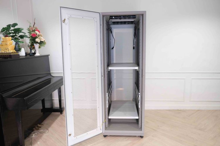 19" Germany Server Rack ตู้ Server Rack สูง 180 cm ตู้เสริฟเวอร์โครงเหล็กสีขาว ตู้แร็ค IT  แบบมีล้อ รูปที่ 15
