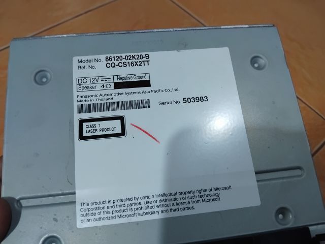 วิทยุเดิมแท้ถอดtoyotaอัสติลปี18 รูปที่ 3