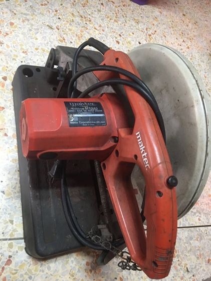 อุปกรณ์เครื่องมือช่าง เลื่อยตัดไฟเบอร์ maktec MT243 355mm ขนาด 14 นิ้วสภาพดีสวยพร้อมใช้งาน